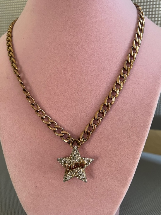 Jewelry - Gold Chain Necklace with Crystal Star Pendant by